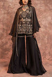 Ridhima Bhasin Black peplum and sharara set Online Shopping