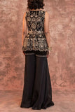 Ridhima Bhasin Black peplum and sharara set Online Shopping