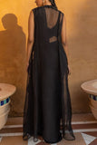 Ridhima Bhasin Black concept sari and cape set Online Shopping