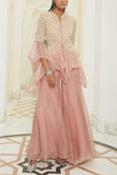 Ridhima Bhasin Pink tulle embellished peplum and sharara set Online Shopping