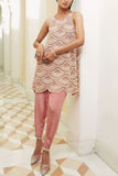 Ridhima Bhasin Pink embroidered tulle kurta set Online Shopping