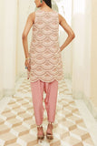 Ridhima Bhasin Pink embroidered tulle kurta set Online Shopping