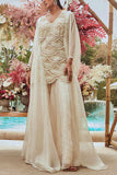 Ridhima Bhasin Ivory embellished kurta sharara set Online Shopping