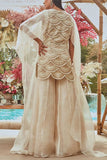 Ridhima Bhasin Ivory embellished kurta sharara set Online Shopping