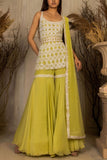 Ritika Mirchandani Green embroidered sharara set Online Shopping