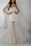 Ritika Mirchandani Ivory embellished sharara set Online Shopping