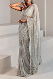 Ritika Mirchandani Ivory embroidered sari set Online Shopping