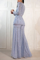 Ritika Mirchandani Pastel blue kurta and sharara set Online Shopping