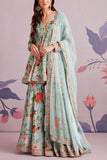 Ridhi Mehra Sea green printed anarkali set Online Shopping