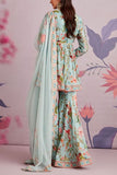 Ridhi Mehra Sea green printed anarkali set Online Shopping