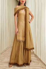 Sawan Gandhi Gold sequin embellished sharara set Online Shopping