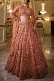 Seema Gujral Copper floral embellished lehenga set Online Shopping