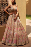 Seema Gujral Floral applique lehenga set Online Shopping