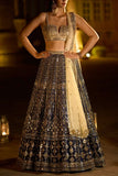 Seema Gujral Navy blue lehenga set Online Shopping