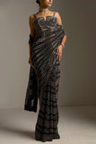 Seema Gujral Black embellished sari set Online Shopping