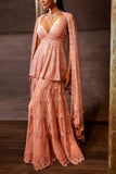 Seema Gujral Rose pink sharara set Online Shopping