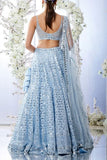 Seema Gujral Powder blue lehenga set Online Shopping