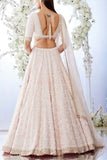 Seema Gujral Blush pink embroidered lehenga set Online Shopping