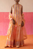 Surbhi Gupta Tie and dye organza kurta set Online Shopping