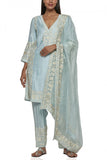 Sheetal Batra Blue embroidered kurta set Online Shopping