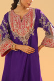 Sheetal Batra Purple Kashmiri tilla embroidered kurta set Online Shopping