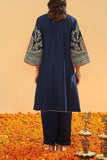 Sheetal Batra Dark blue Kashmiri embroidered kurta set Online Shopping