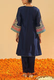 Sheetal Batra Deep blue Kashmiri embroidered kurta set Online Shopping