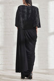 Shweta Kapur Black draped sari and cape Online Shopping