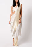 Shweta Kapur White and gold concept sari Online Shopping