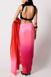 Shweta Kapur Ombre pink godet sari Online Shopping