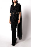 Shweta Kapur Black pre-draped sari Online Shopping