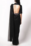 Shweta Kapur Black pre-draped sari Online Shopping