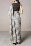 Siddartha Tytler Sequin striped sari set Online Shopping