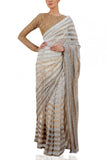 Siddartha Tytler Ombre striped sari set Online Shopping