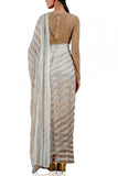 Siddartha Tytler Ombre striped sari set Online Shopping