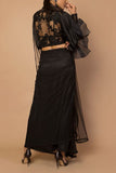 Siddartha Tytler Black net classic sari Online Shopping