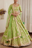 Shyam Narayan Prasad Green embroidered lehenga set Online Shopping