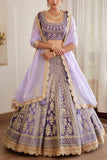 Shyam Narayan Prasad Purple embroidered lehenga set Online Shopping