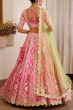 Shyam Narayan Prasad Pink embroidered lehenga set Online Shopping