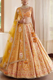 Shyam Narayan Prasad Yellow embroidered lehenga set Online Shopping