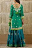 Shyam Narayan Prasad Teal green kurta set Online Shopping