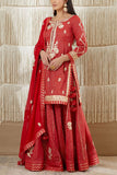 Shyam Narayan Prasad Red embroidered kurta set Online Shopping