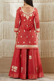 Shyam Narayan Prasad Red embroidered kurta set Online Shopping