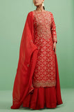 Shyam Narayan Prasad Red embroidered sharara set Online Shopping