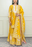 Sheetal Batra Mustard embellished sharara set Online Shopping