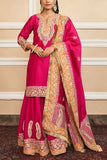 Sheetal Batra Hot pink chanderi silk gharara set Online Shopping