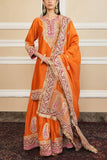 Sheetal Batra Orange embroidered gharara set Online Shopping