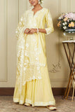 Sheetal Batra Lemon yellow gharara set Online Shopping