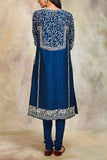 Sue Mue Blue embroidered kurta set Online Shopping