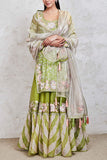 Sue Mue Green embroidered sharara set Online Shopping